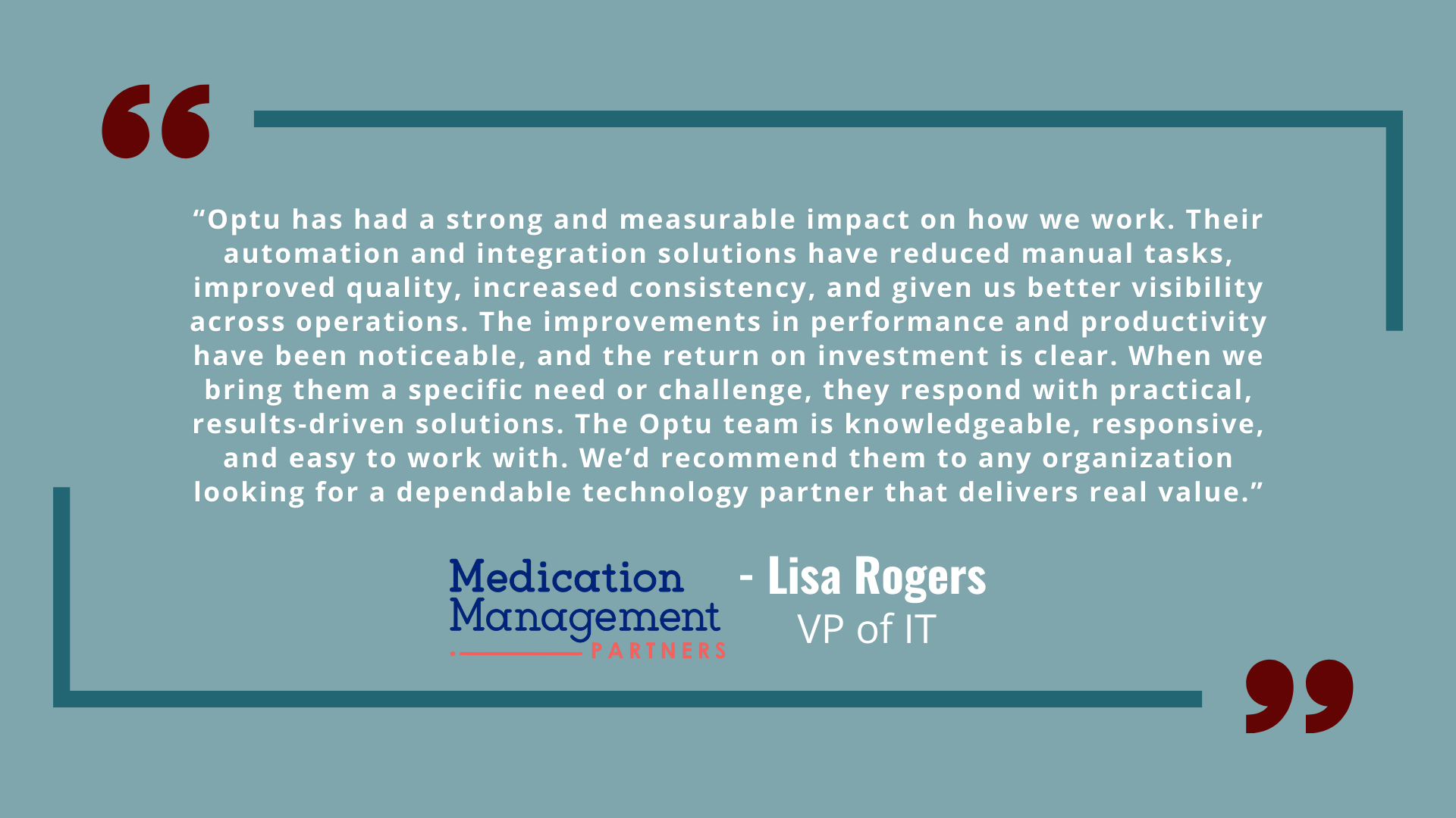 Testimonial from Lisa Rogers